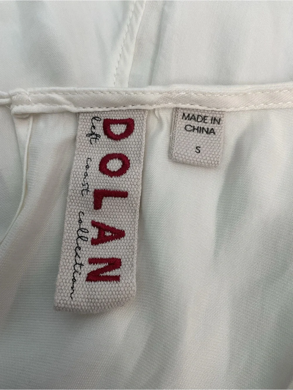 dolan Ivory Long-Sleeve Puff Shoulder Blouse